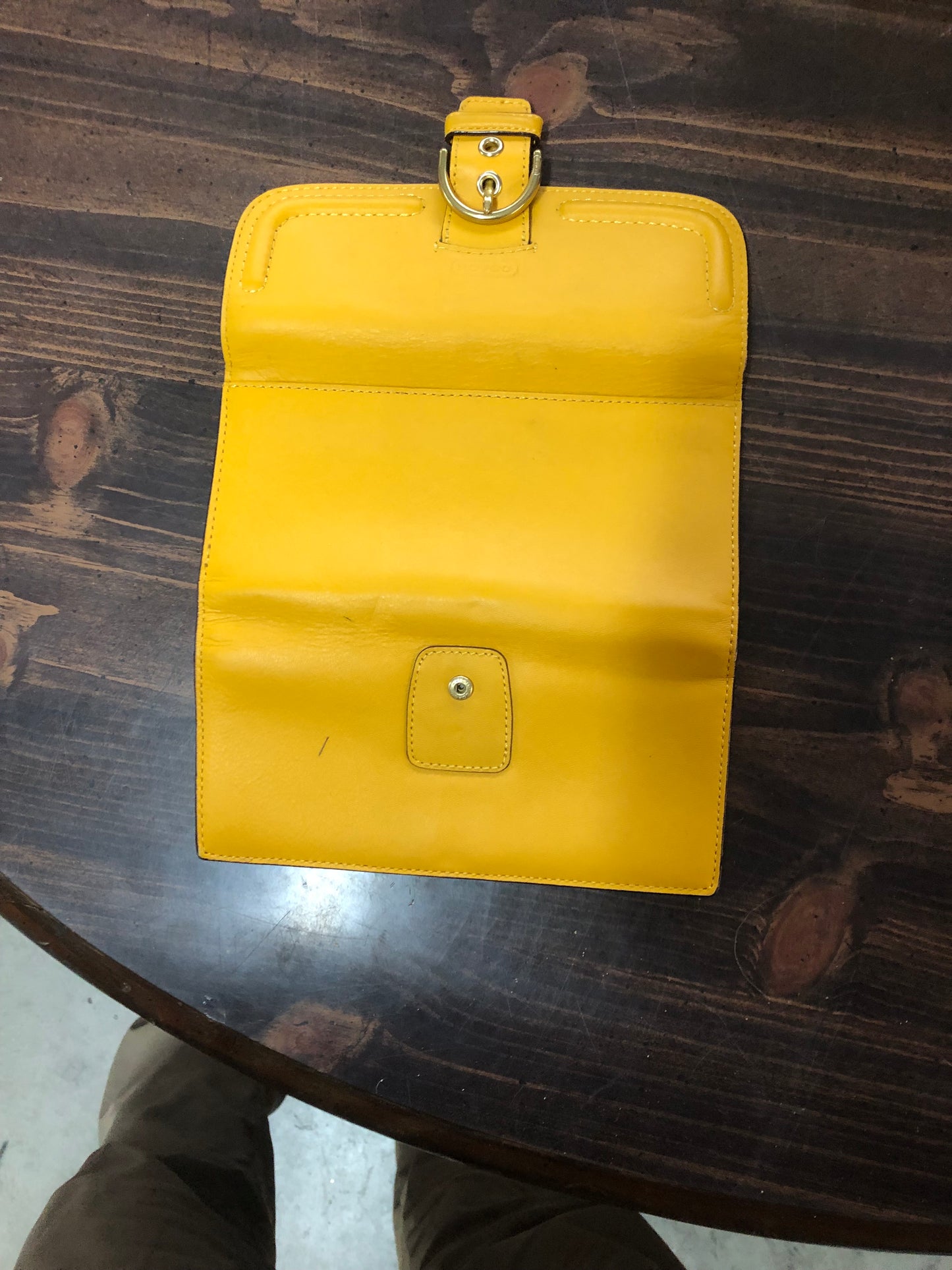 Yellow Trifold Coach SoHo Wallet