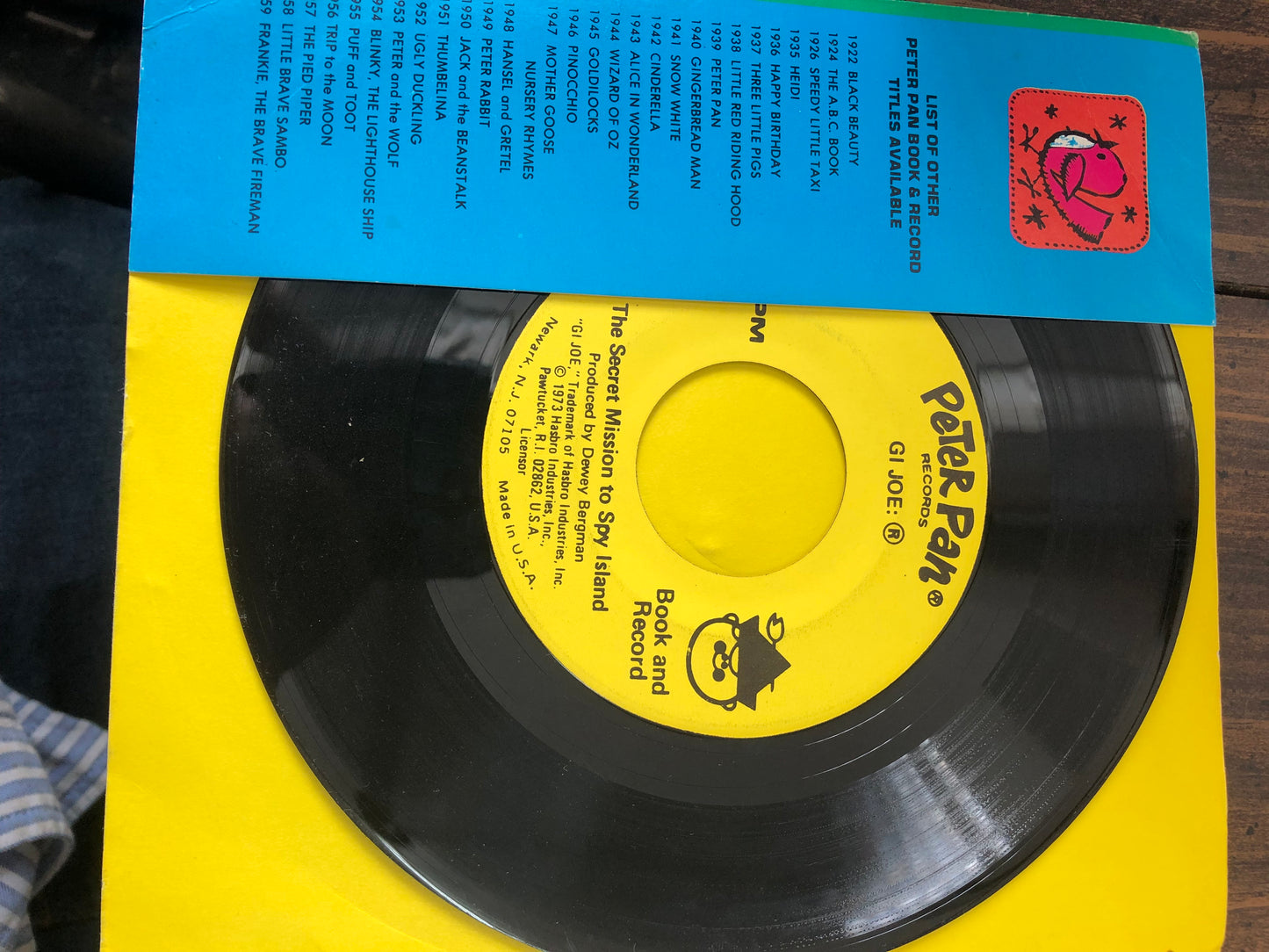 GI Joe Book and Vinyl Record -- "The Secret Mission to Spy Island"
