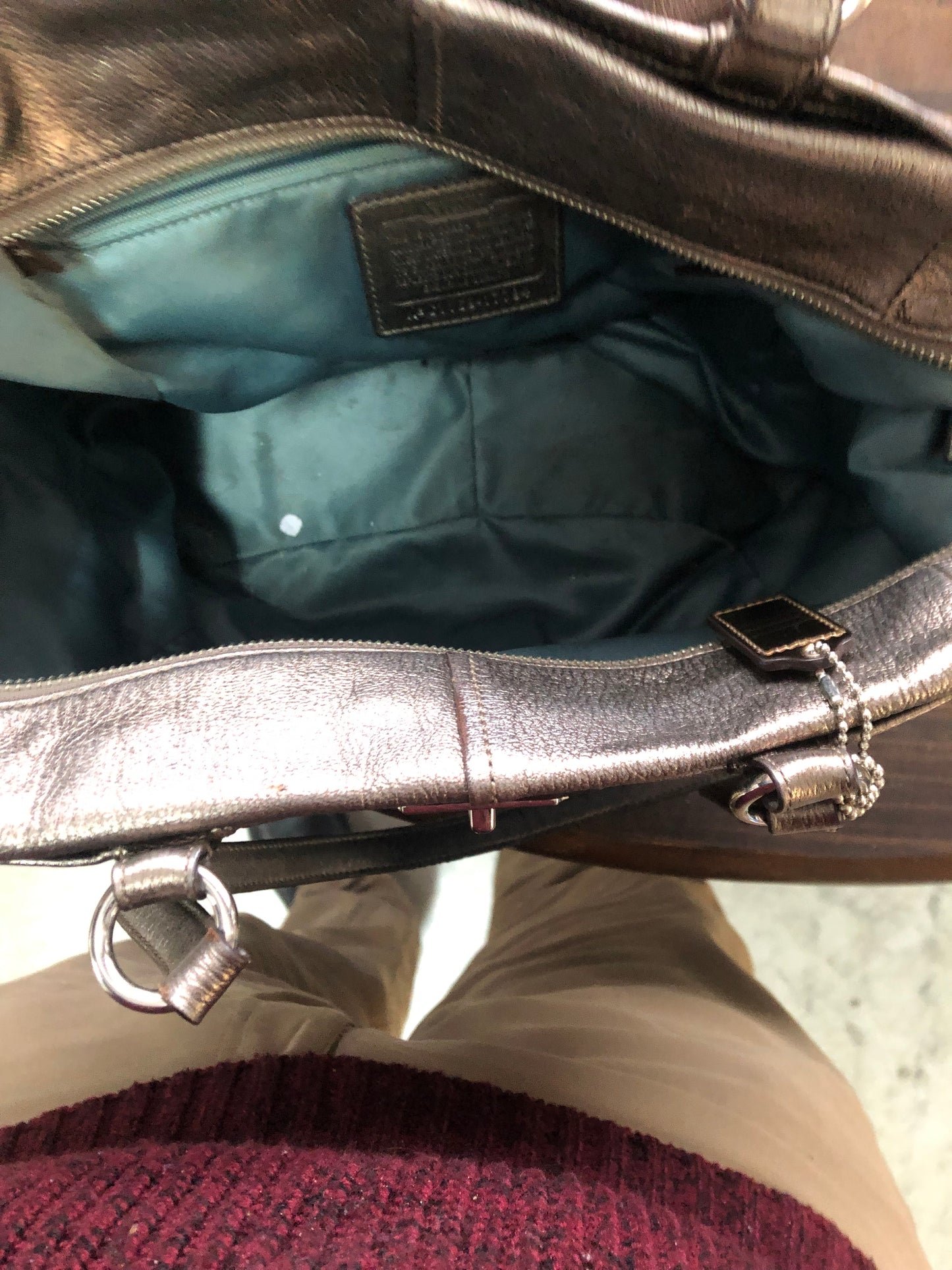 Coach Chelsea Jayden Metallic Carryall