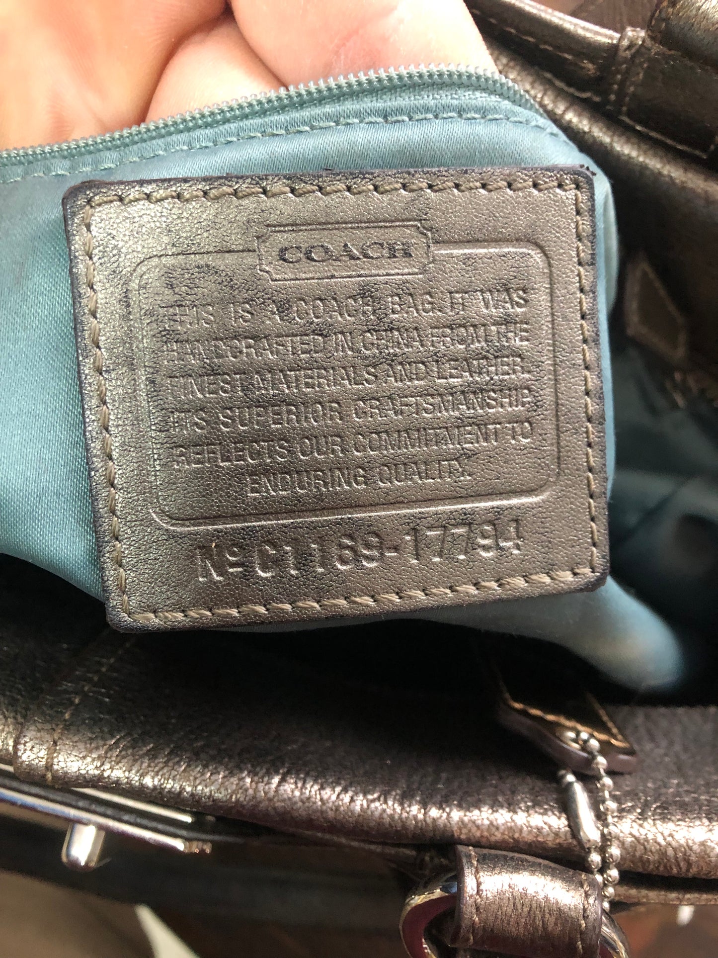 Coach Chelsea Jayden Metallic Carryall
