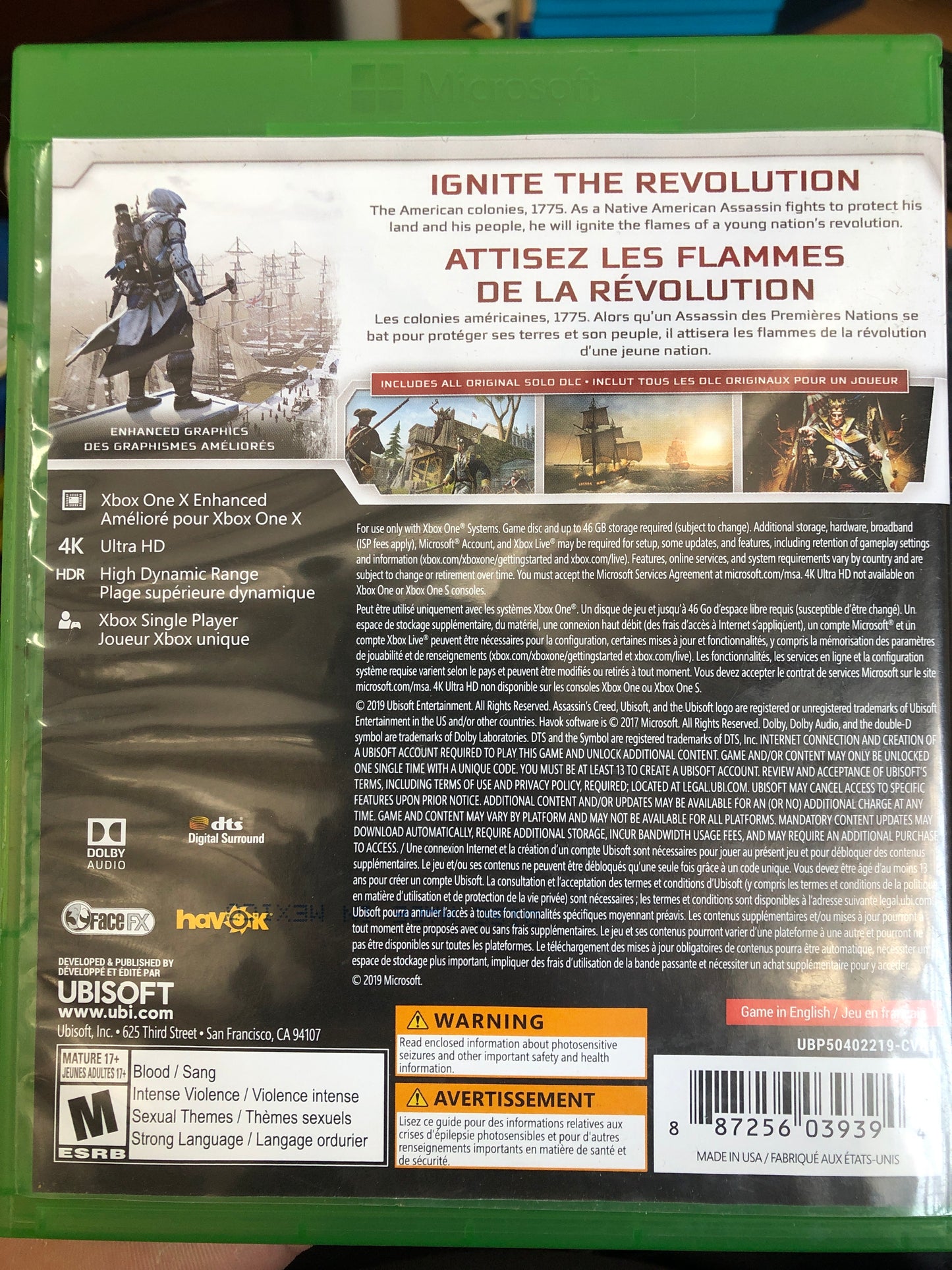 Assassin's Creed 3 Remastered (Xbox One)