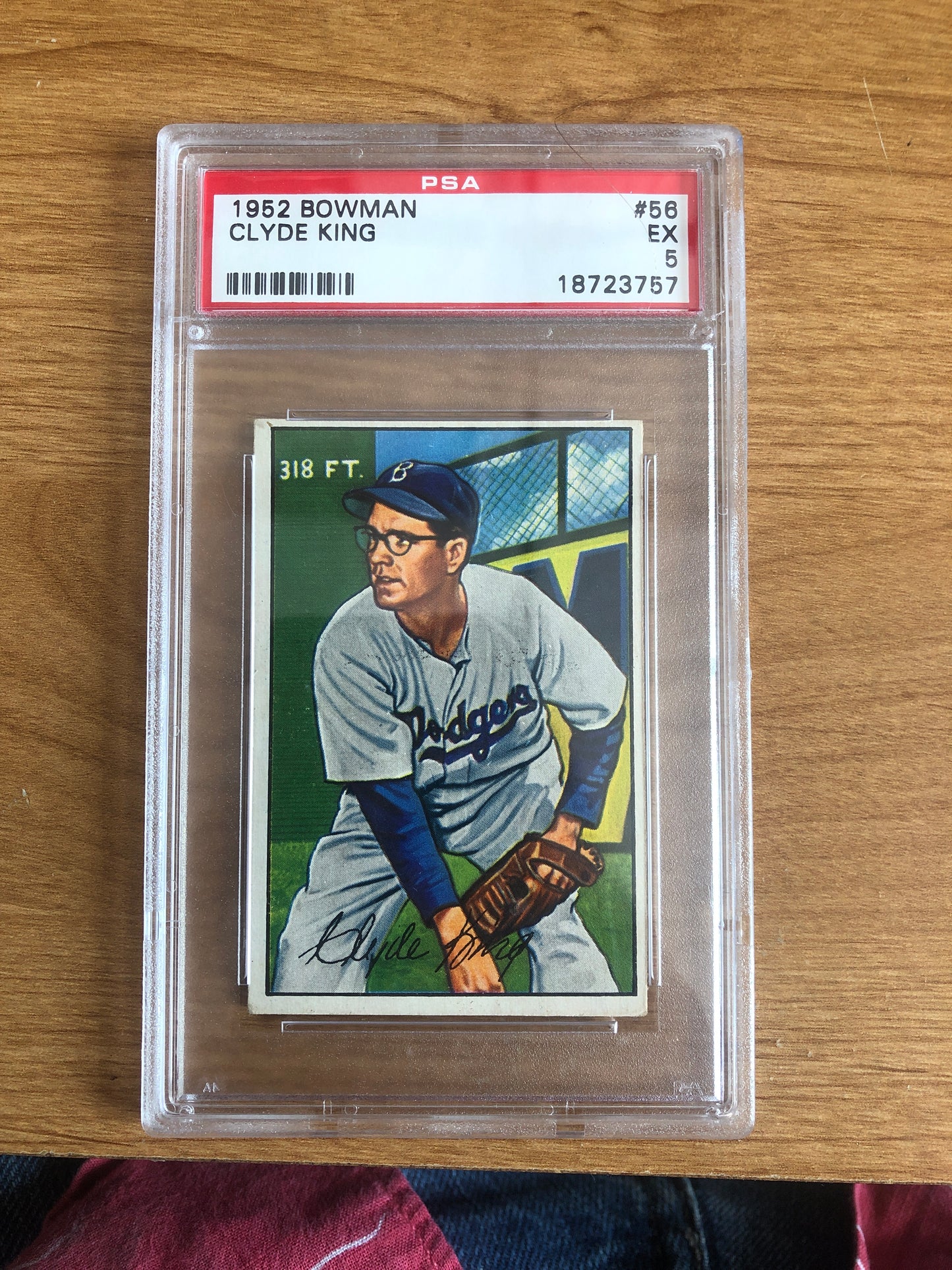 1952 Bowman Clyde King Baseball Card