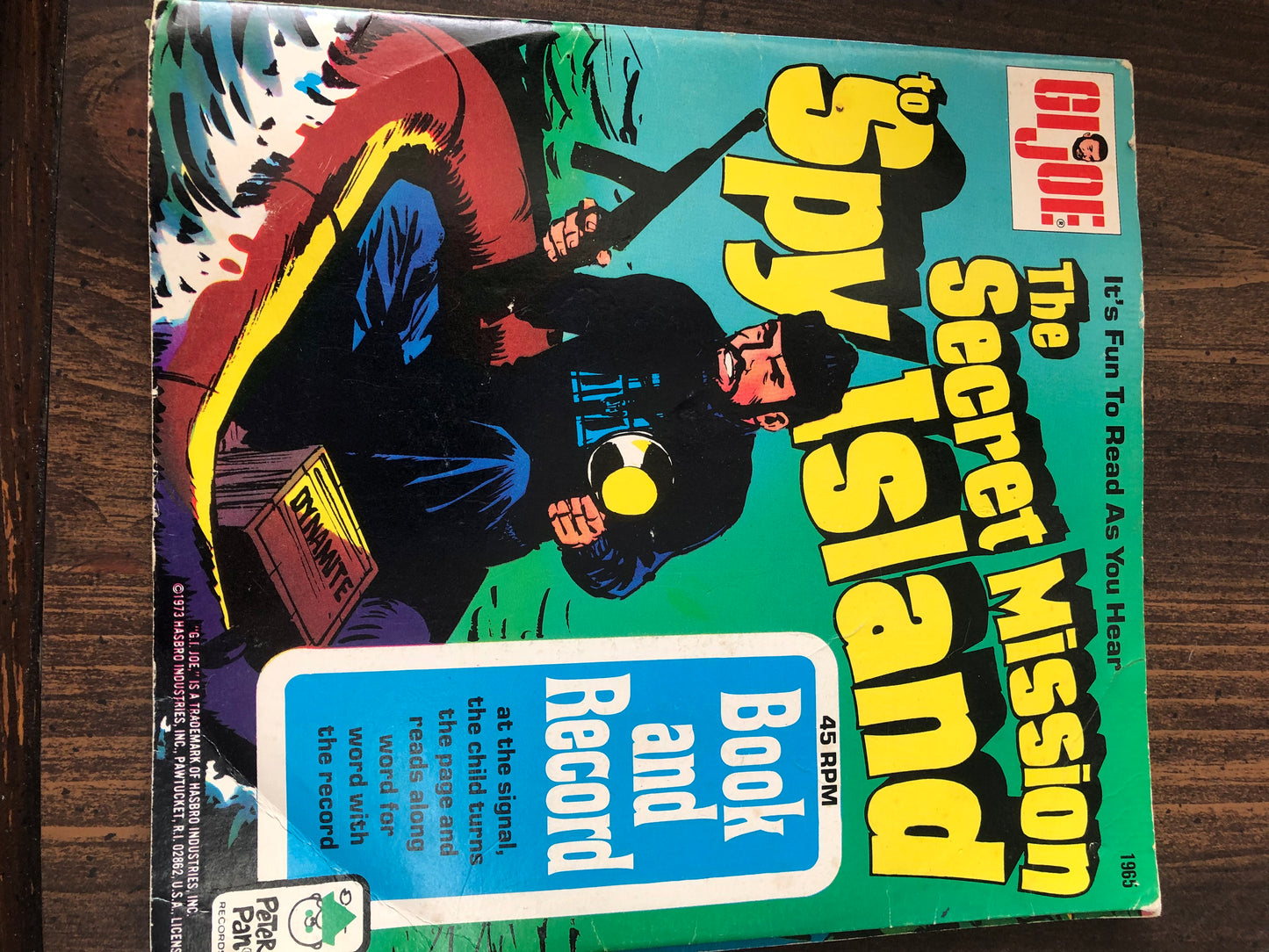 GI Joe Book and Vinyl Record -- "The Secret Mission to Spy Island"