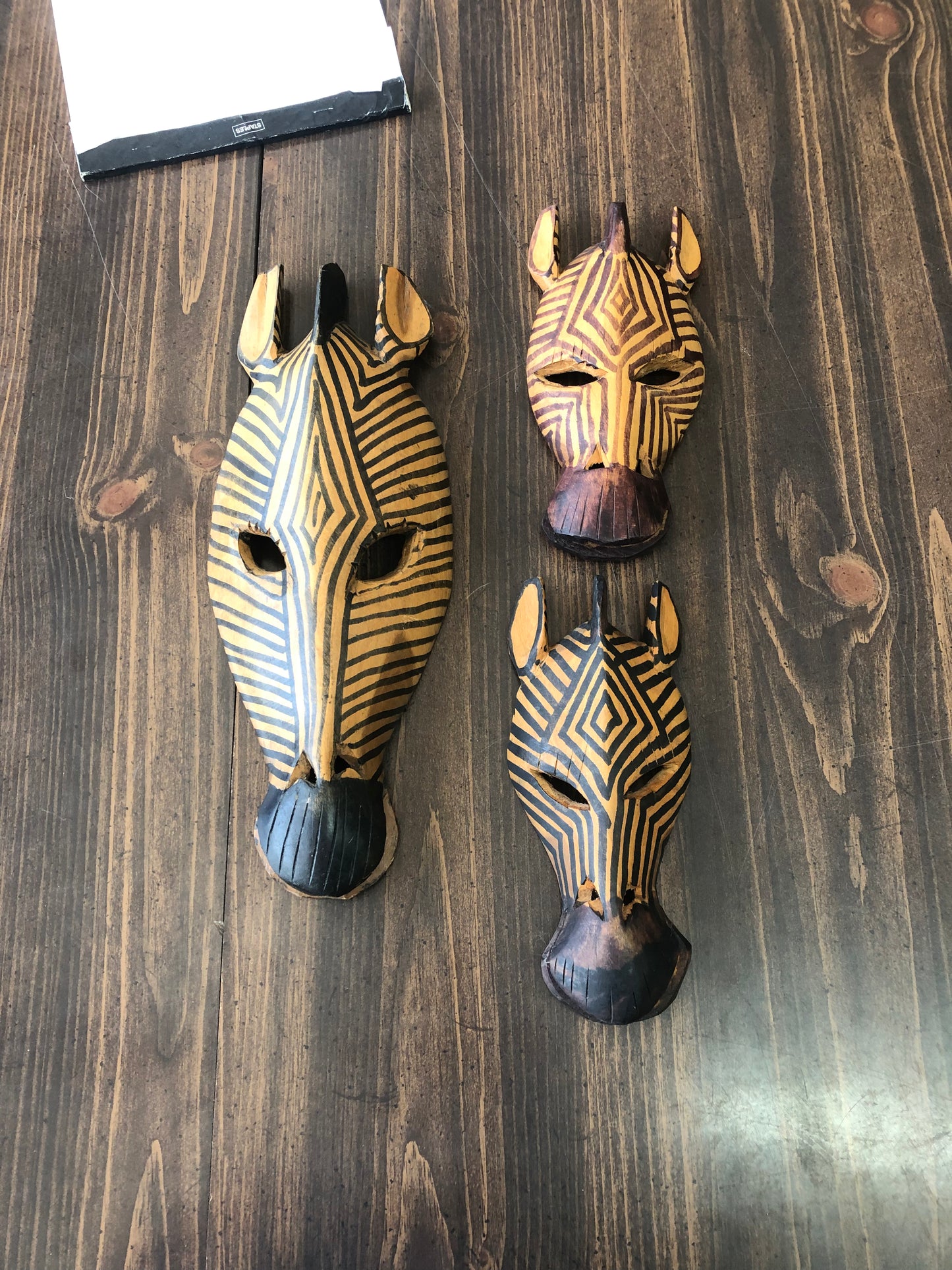 Set of 3 Zebra Masks