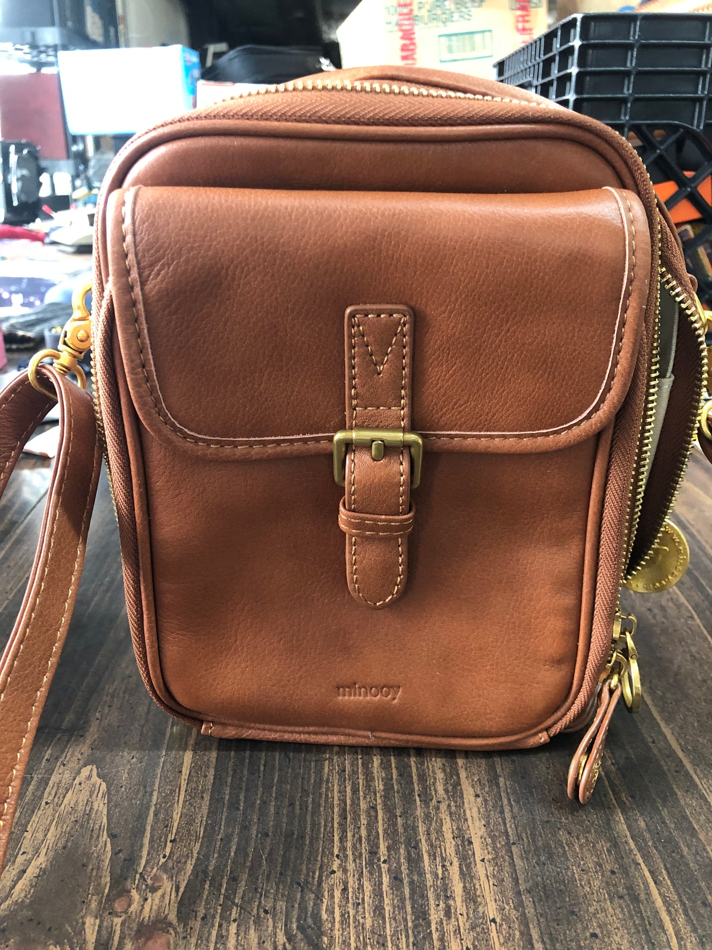 Minooy Naya Small Crossbody Bag - Caramel