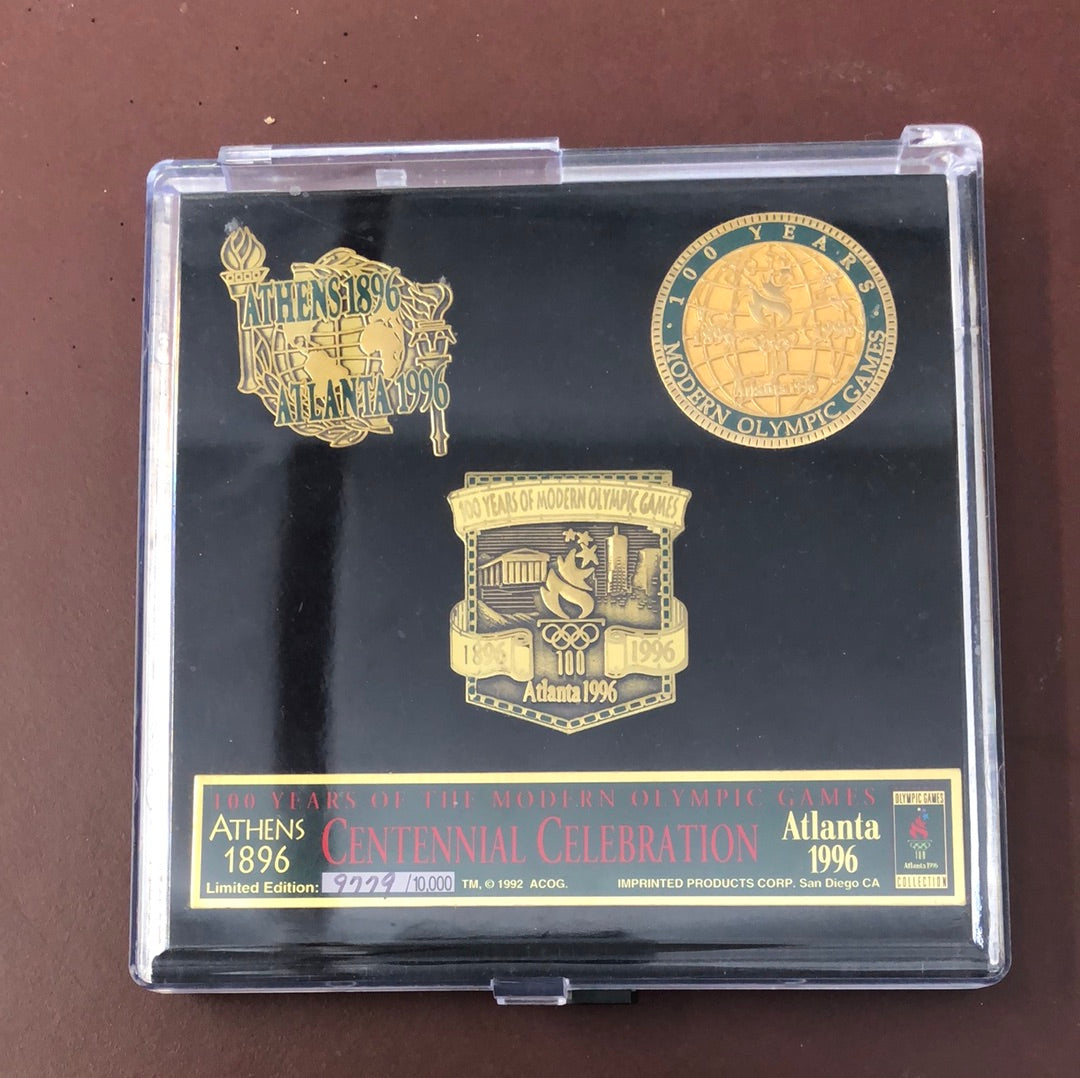 The full collection of 1996 Atlanta Commerative Olympic pins
