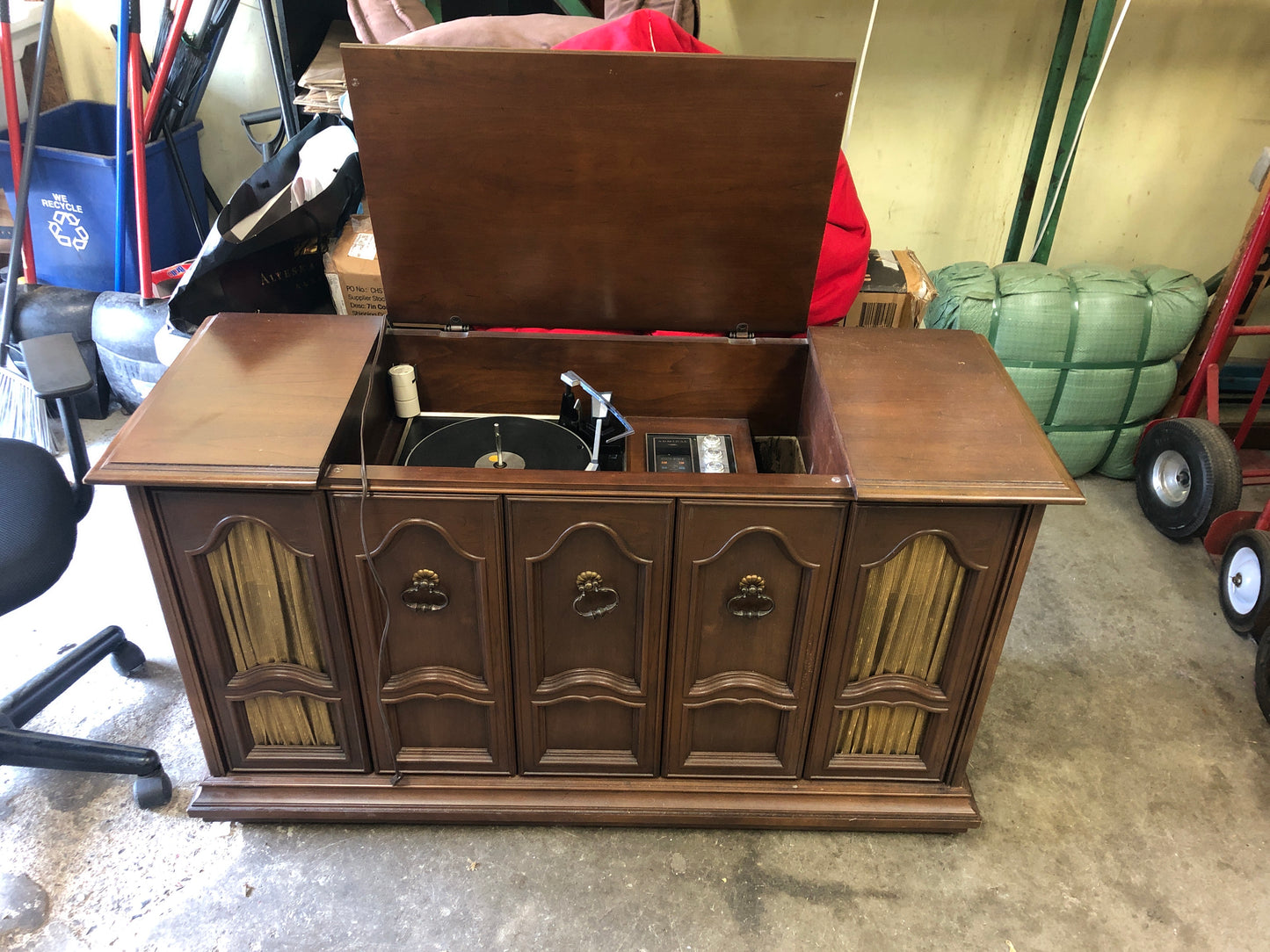 1966 Admiral AM/FM Radio and Record Player Console