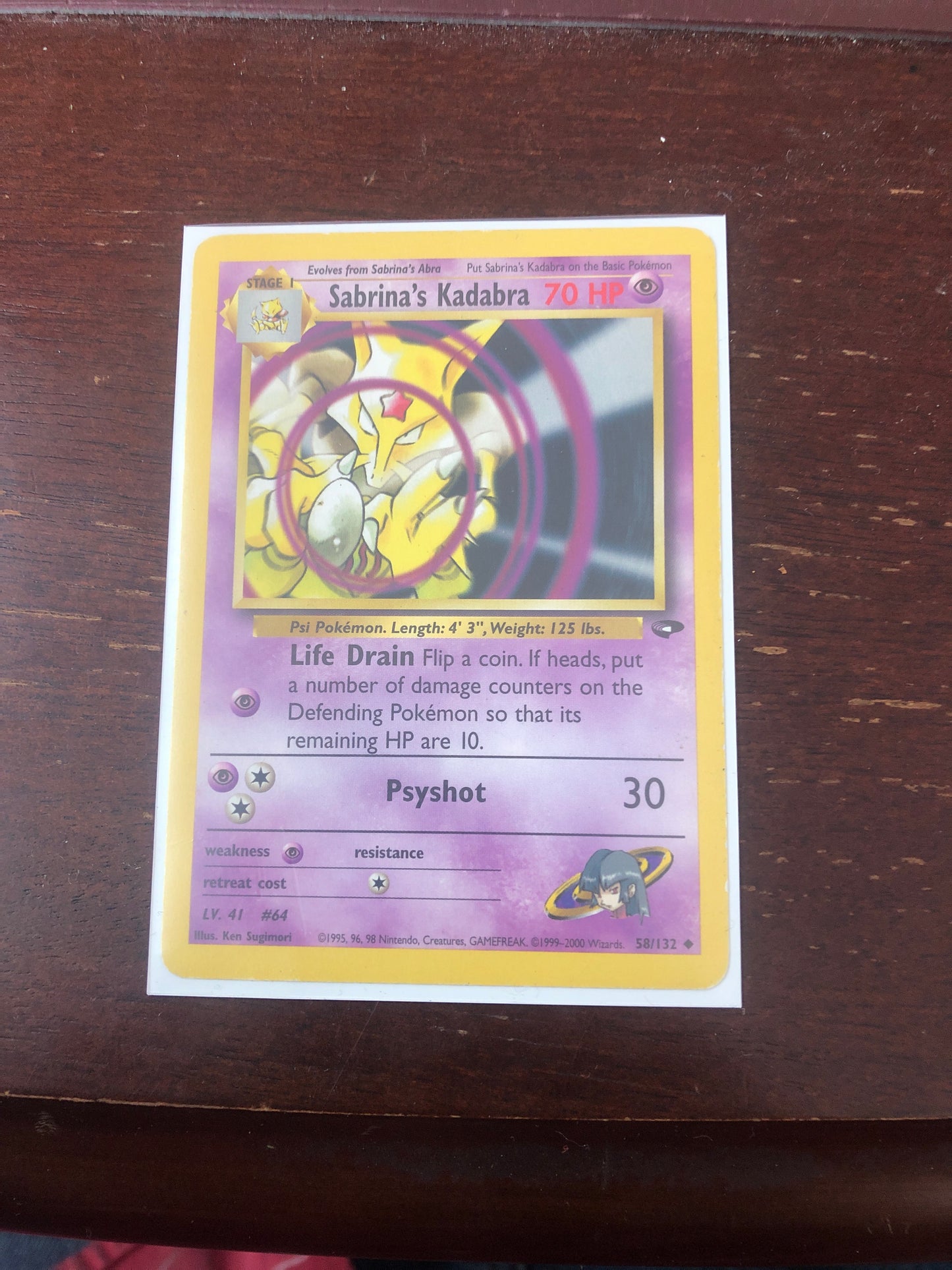 Pokemon Sabrina's Kadabra Uncommon 1999/2000