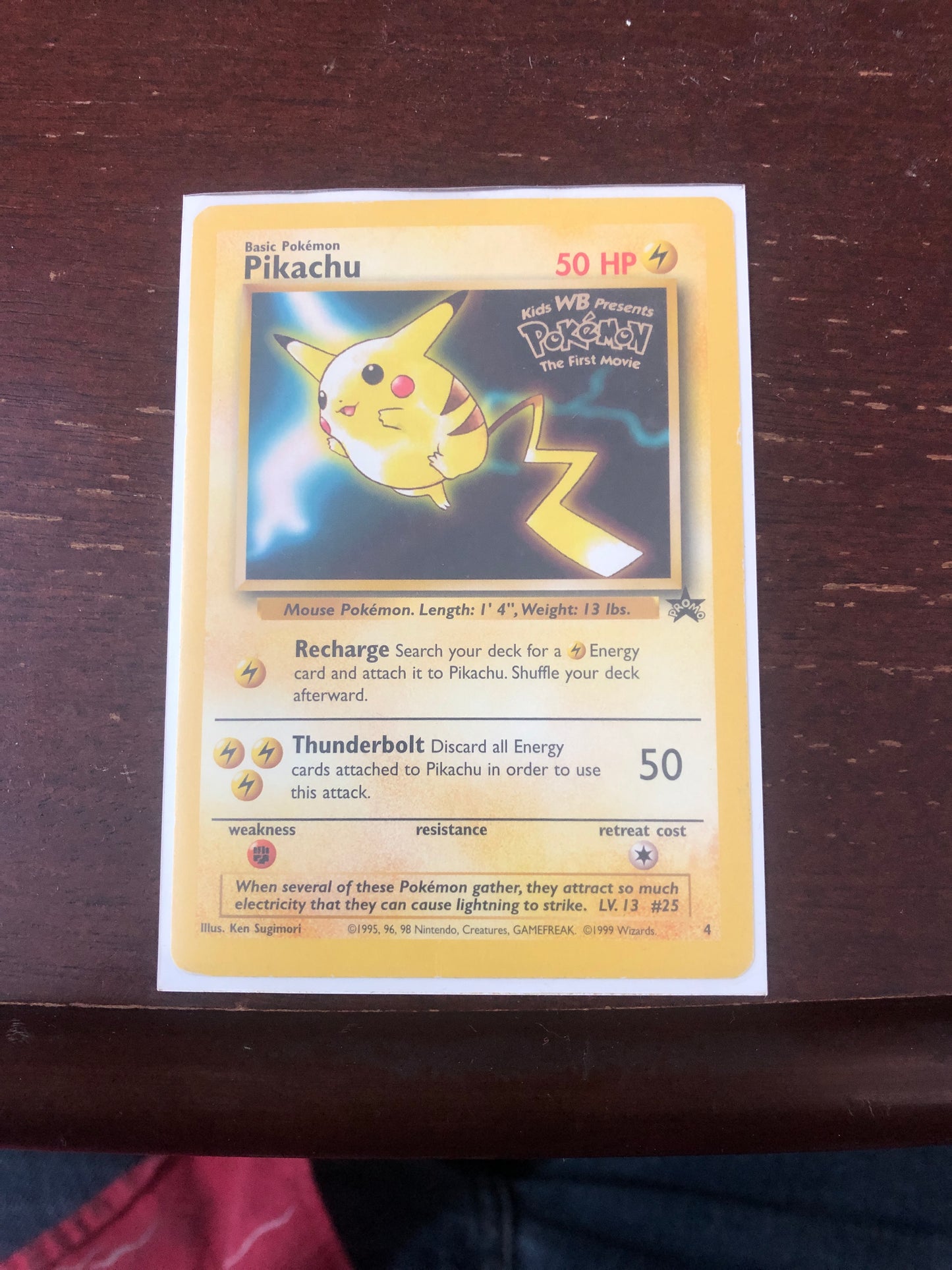 Pokemon Promo Pikachu -- Pokemon Movie Rare 1999 (Like New)