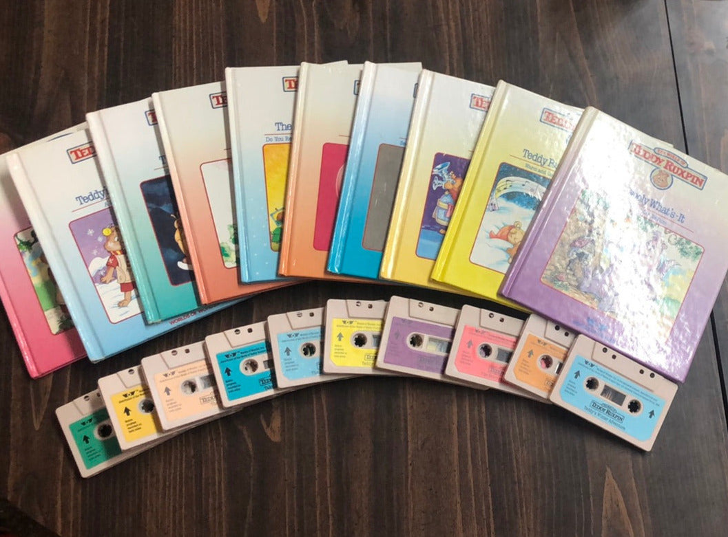 Picture of 10 stories and cassettes for 1985 Teddy Ruxpin bear
