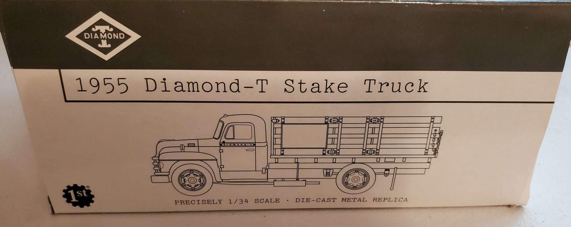 Original Box for the 1955 Diamond-T Stake Truck, precisely 1/34 scale