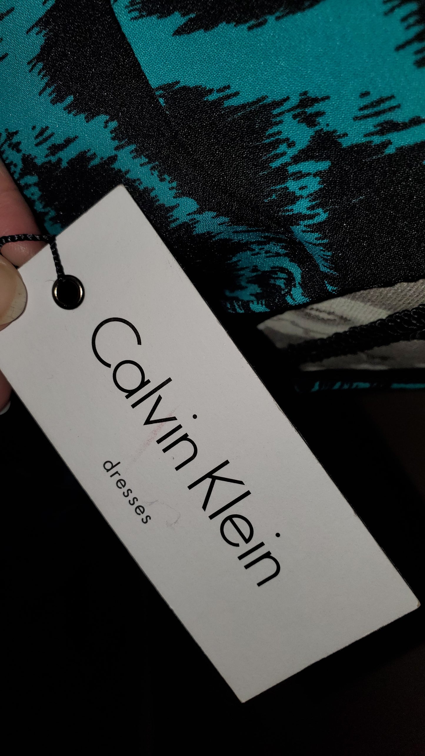 Calvin Klein Jade and Black Dress